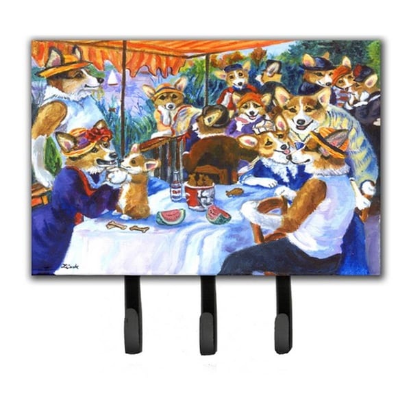 Jensendistributionservices Corgi Boating Party Leash & Key Holder MI1719992 - main